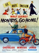 Monkeys, Go Home! - Danish Movie Poster (xs thumbnail)