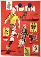 Tintin et les oranges bleues - Danish Movie Poster (xs thumbnail)