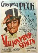 The Million Pound Note - Swedish Movie Poster (xs thumbnail)