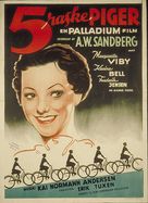5 raske piger - Danish Movie Poster (xs thumbnail)