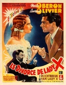 The Divorce of Lady X - Belgian Movie Poster (xs thumbnail)