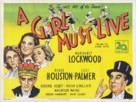 A Girl Must Live - British Movie Poster (xs thumbnail)