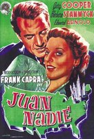 Meet John Doe - Spanish Movie Poster (xs thumbnail)