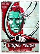 Cinq tulipes rouges - French Movie Poster (xs thumbnail)