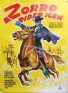 La &uacute;ltima aventura del Zorro - Danish Movie Poster (xs thumbnail)