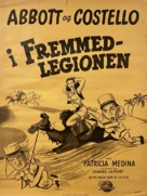 Abbott and Costello in the Foreign Legion - Danish Movie Poster (xs thumbnail)
