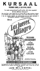 Jueves, milagro, Los - Spanish poster (xs thumbnail)