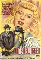 Double Indemnity - German Theatrical movie poster (xs thumbnail)
