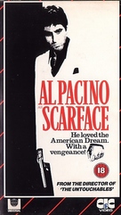 Scarface - British VHS movie cover (xs thumbnail)