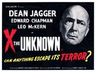 X: The Unknown - British Movie Poster (xs thumbnail)