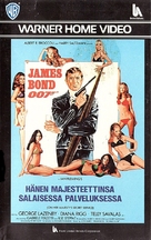 On Her Majesty&#039;s Secret Service - Finnish VHS movie cover (xs thumbnail)