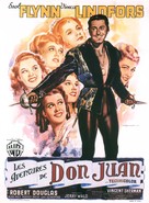Adventures of Don Juan - French Movie Poster (xs thumbnail)