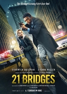 21 Bridges - German Movie Poster (xs thumbnail)