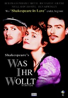 Twelfth Night: Or What You Will - German DVD movie cover (xs thumbnail)