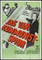 I Was a Communist for the FBI - Swedish Movie Poster (xs thumbnail)