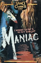 Maniac - Australian VHS movie cover (xs thumbnail)