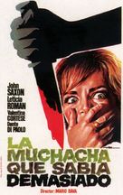 La ragazza che sapeva troppo - Spanish Movie Poster (xs thumbnail)