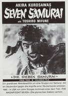 Shichinin no samurai - German Re-release movie poster (xs thumbnail)