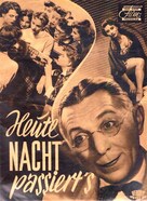 Heute nacht passiert&#039;s - German poster (xs thumbnail)