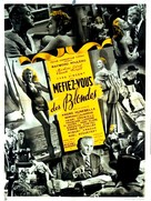 M&eacute;fiez-vous des blondes - French Movie Poster (xs thumbnail)