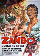Zambo, il dominatore della foresta - Danish Movie Poster (xs thumbnail)