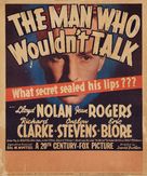 The Man Who Wouldn&#039;t Talk - Movie Poster (xs thumbnail)