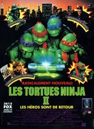 Teenage Mutant Ninja Turtles II: The Secret of the Ooze - French Movie Poster (xs thumbnail)