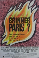 Paris br&ucirc;le-t-il? - Swedish Movie Poster (xs thumbnail)