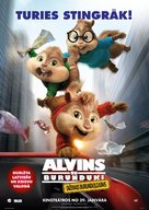 Alvin and the Chipmunks: The Road Chip - Latvian Movie Poster (xs thumbnail)