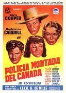 North West Mounted Police - Spanish Movie Poster (xs thumbnail)