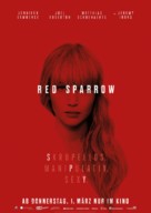 Red Sparrow - German Movie Poster (xs thumbnail)