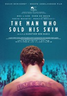 The Man Who Sold His Skin - Danish Movie Poster (xs thumbnail)