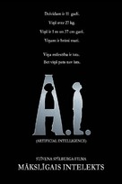 Artificial Intelligence: AI - Latvian Movie Poster (xs thumbnail)