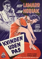 A Lady Without Passport - Danish Movie Poster (xs thumbnail)