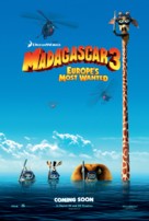 Madagascar 3: Europe&#039;s Most Wanted - Australian Movie Poster (xs thumbnail)