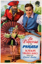 The Princess and the Pirate - Spanish Movie Poster (xs thumbnail)