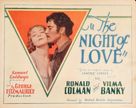The Night of Love - Movie Poster (xs thumbnail)