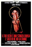 Il tuo vizio &egrave; una stanza chiusa e solo io ne ho la chiave - Italian Movie Poster (xs thumbnail)