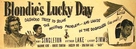 Blondie&#039;s Lucky Day - poster (xs thumbnail)