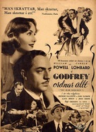 My Man Godfrey - Swedish Theatrical movie poster (xs thumbnail)