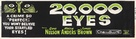 20,000 Eyes - Movie Poster (xs thumbnail)