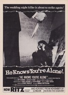 He Knows You&#039;re Alone - British Movie Poster (xs thumbnail)