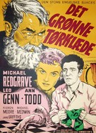 The Green Scarf - Danish Movie Poster (xs thumbnail)