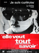 Jag &auml;r nyfiken - en film i bl&aring;tt - French Movie Poster (xs thumbnail)