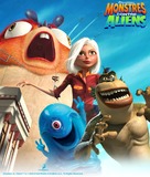 Monsters vs. Aliens - French Movie Poster (xs thumbnail)