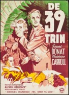 The 39 Steps - Danish Movie Poster (xs thumbnail)