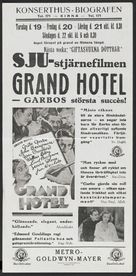 Grand Hotel - Swedish poster (xs thumbnail)