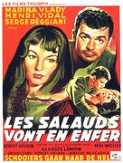 Les salauds vont en enfer - Belgian Movie Poster (xs thumbnail)