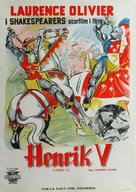 The Chronicle History of King Henry the Fifth with His Battell Fought at Agincourt in France - Swedish Movie Poster (xs thumbnail)