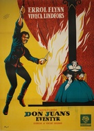 Adventures of Don Juan - Danish Movie Poster (xs thumbnail)